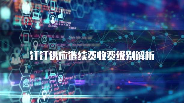 钉钉供应链续费收费级别解析