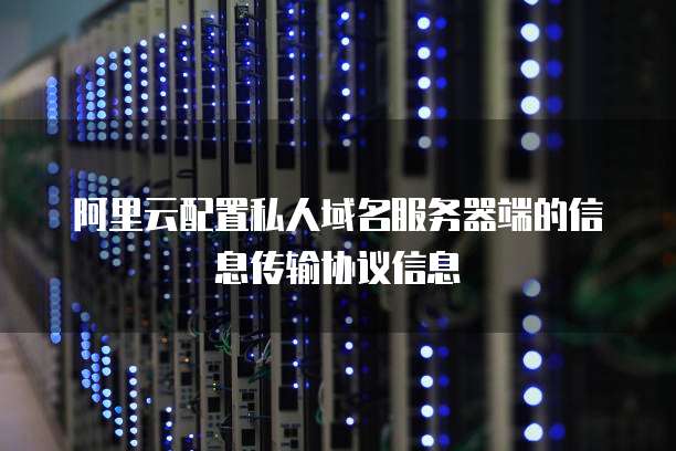 阿里云配置私人域名服务器端的信息传输协议信息