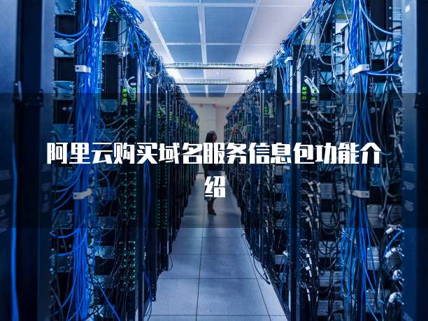 阿里云购买域名服务信息包功能介绍