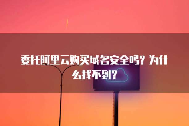 委托阿里云购买域名安全吗？为什么找不到？
