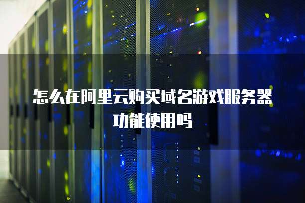 怎么在阿里云购买域名游戏服务器功能使用吗