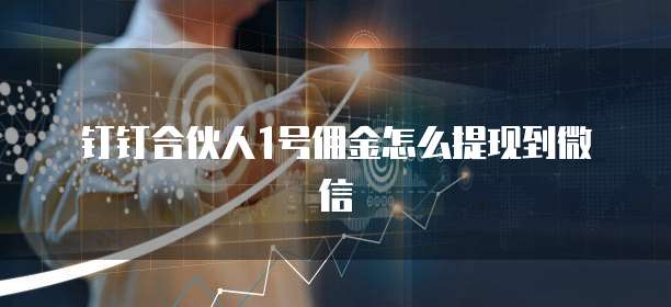 钉钉合伙人1号佣金怎么提现到微信