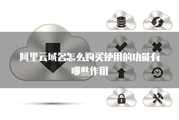 阿里云域名怎么购买使用的功能有哪些作用