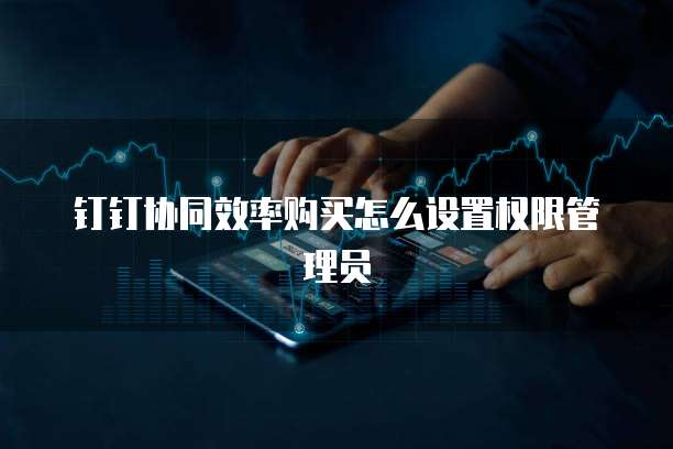 钉钉协同效率购买怎么设置权限管理员