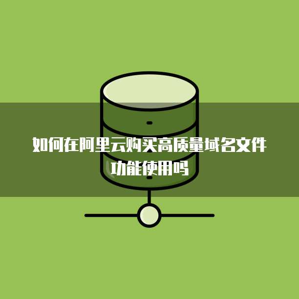 如何在阿里云购买高质量域名文件功能使用吗