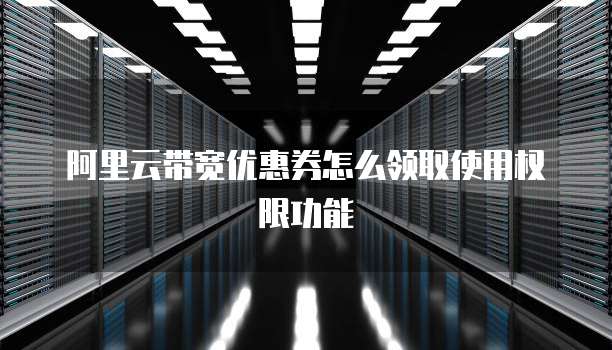 阿里云带宽优惠券怎么领取使用权限功能