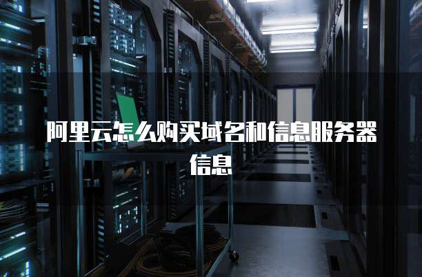 阿里云怎么购买域名和信息服务器信息