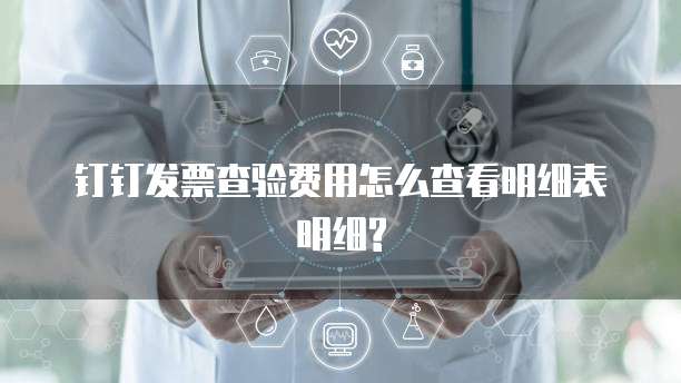 钉钉发票查验费用怎么查看明细表明细?