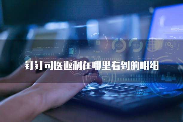 钉钉司医返利在哪里看到的明细