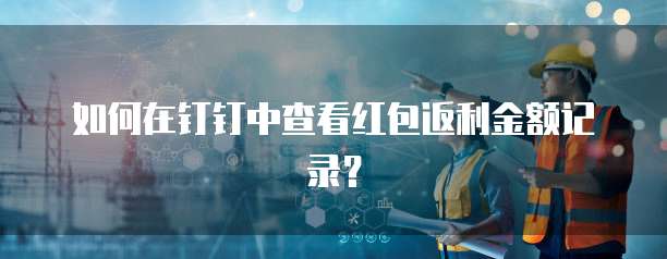 如何在钉钉中查看红包返利金额记录?