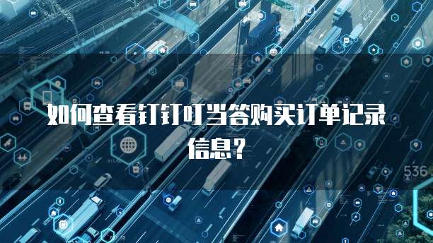 如何查看钉钉叮当答购买订单记录信息?