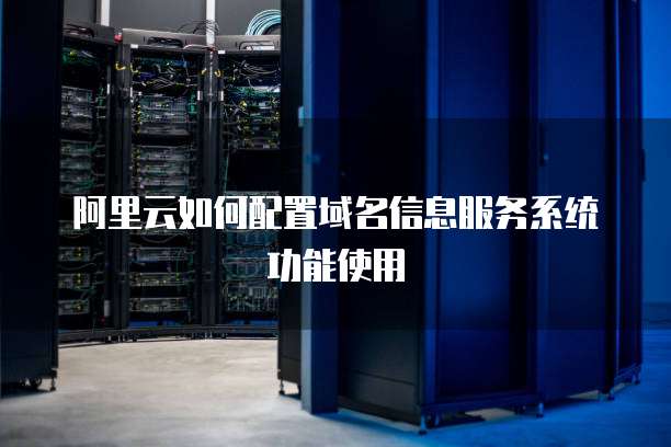 阿里云如何配置域名信息服务系统功能使用