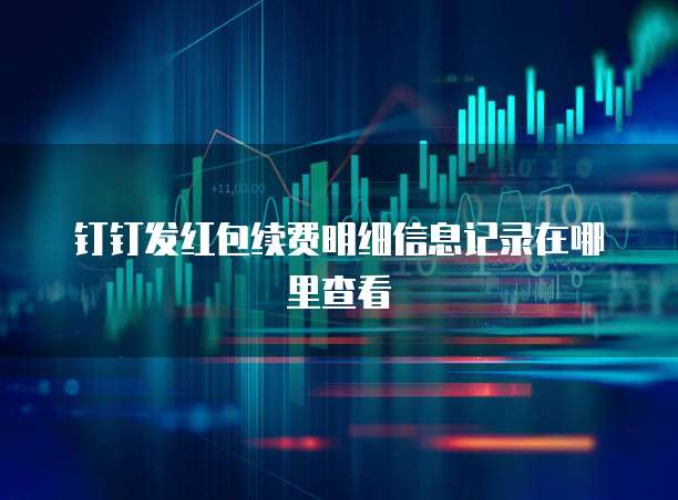 钉钉发红包续费明细信息记录在哪里查看