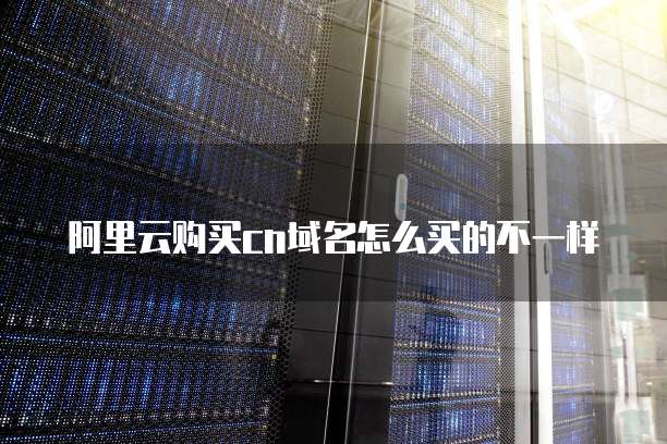 阿里云购买cn域名怎么买的不一样