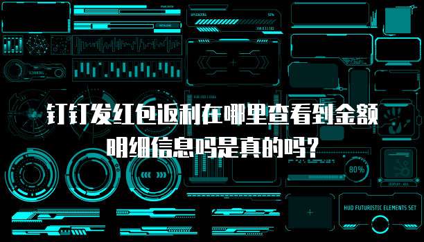 钉钉发红包返利在哪里查看到金额明细信息吗是真的吗?