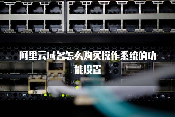 阿里云域名怎么购买操作系统的功能设置