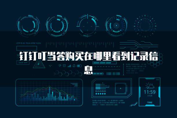 钉钉叮当答购买在哪里看到记录信息