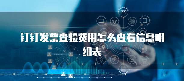 钉钉发票查验费用怎么查看信息明细表