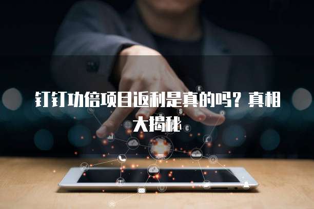 钉钉功倍项目返利是真的吗?真相大揭秘