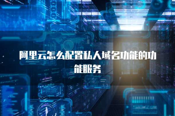 阿里云怎么配置私人域名功能的功能服务