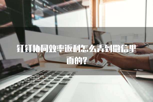 钉钉协同效率返利怎么弄到微信里面的?