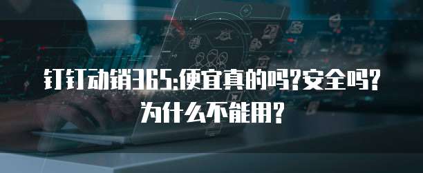 钉钉动销365:便宜真的吗?安全吗?为什么不能用?