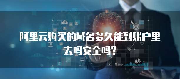阿里云购买的域名多久能到账户里去吗安全吗？