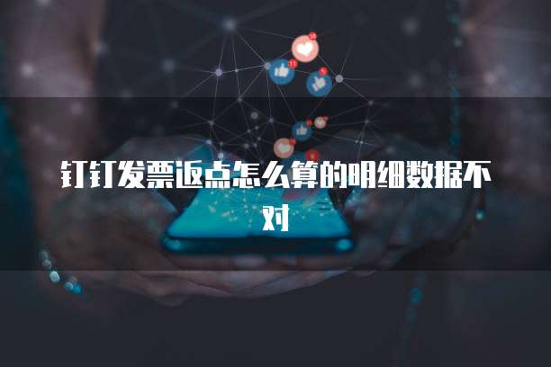 钉钉发票返点怎么算的明细数据不对