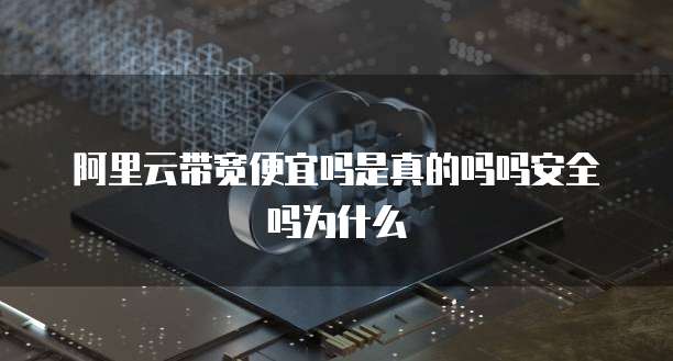 阿里云带宽便宜吗是真的吗吗安全吗为什么