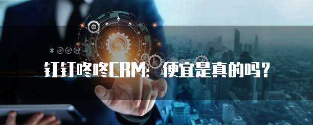 钉钉咚咚CRM:便宜是真的吗?