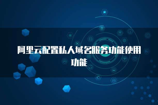 阿里云配置私人域名服务功能使用功能