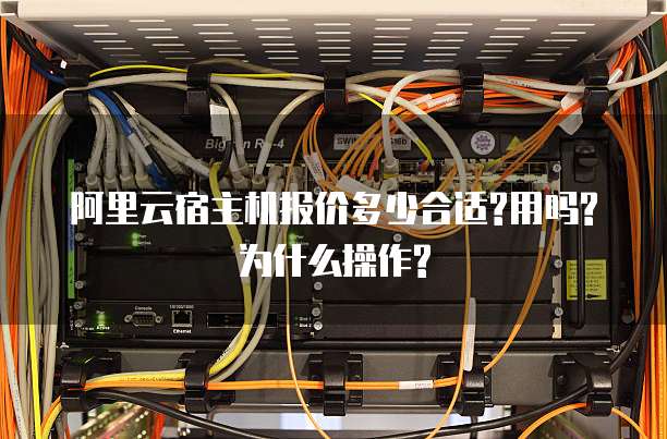 阿里云宿主机报价多少合适?用吗?为什么操作?