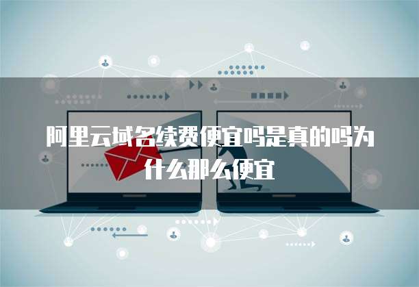 阿里云域名续费便宜吗是真的吗为什么那么便宜
