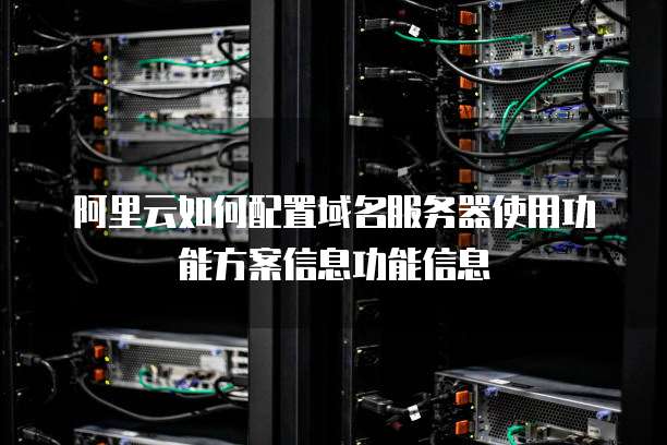 阿里云如何配置域名服务器使用功能方案信息功能信息