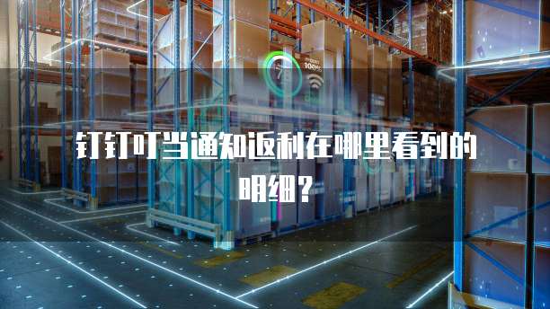  钉钉叮当通知返利在哪里看到的明细？