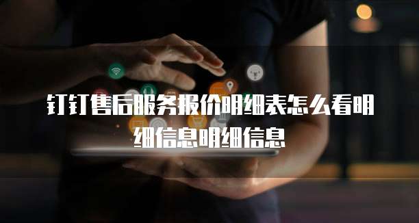 钉钉售后服务报价明细表怎么看明细信息明细信息