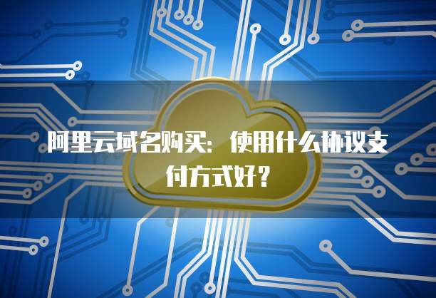 阿里云域名购买:使用什么协议支付方式好?