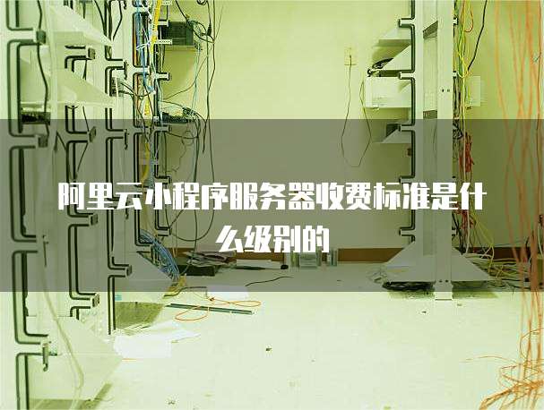 阿里云小程序服务器收费标准是什么级别的