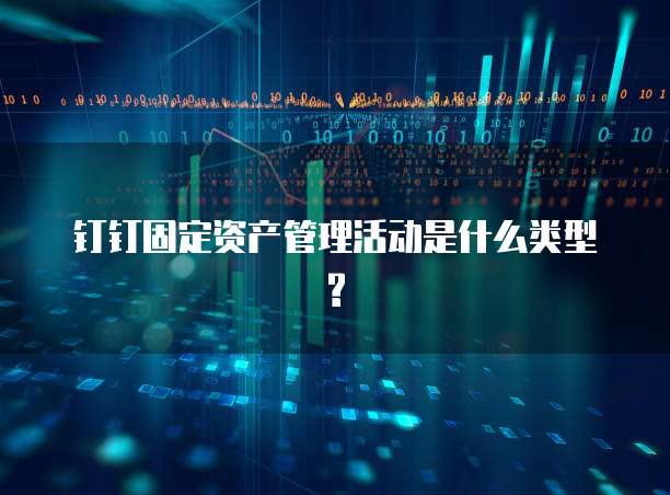 钉钉固定资产管理活动是什么类型?