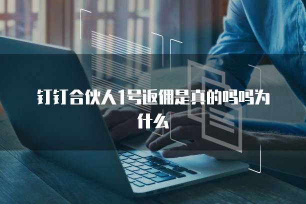 钉钉合伙人1号返佣是真的吗吗为什么