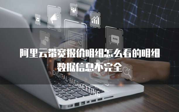 阿里云带宽报价明细怎么看的明细数据信息不完全