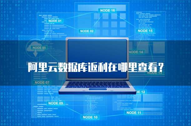 阿里云数据库返利在哪里查看?