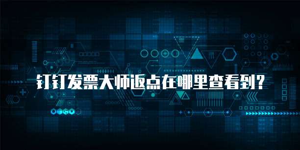 钉钉发票大师返点在哪里查看到?