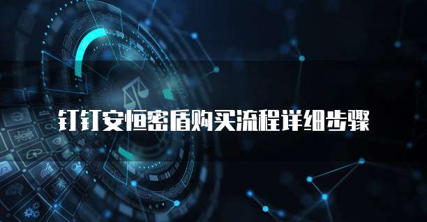 钉钉安恒密盾购买流程详细步骤