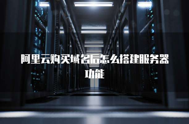 阿里云购买域名后怎么搭建服务器功能