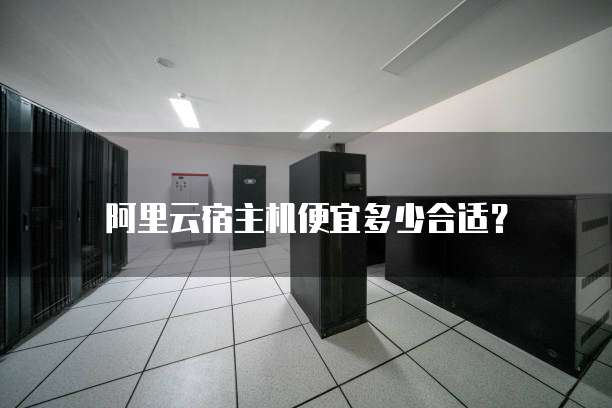 阿里云宿主机便宜多少合适?