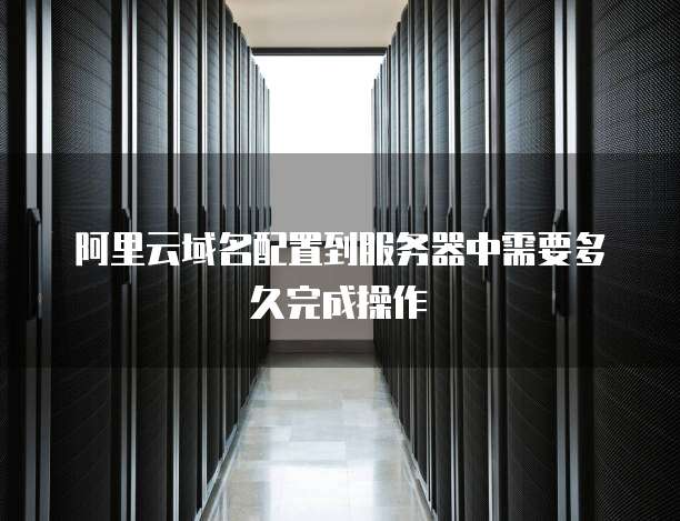 阿里云域名配置到服务器中需要多久完成操作