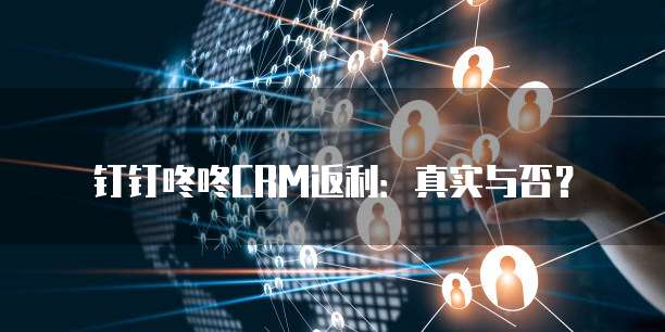 钉钉咚咚CRM返利：真实与否？