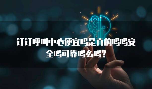 钉钉呼叫中心便宜吗是真的吗吗安全吗可靠吗么吗?