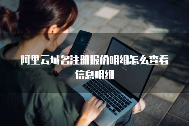 阿里云域名注册报价明细怎么查看信息明细